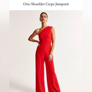 Abercrombie & Fitch One-Shoulder Crepe jumpsuit, size MP, NWT